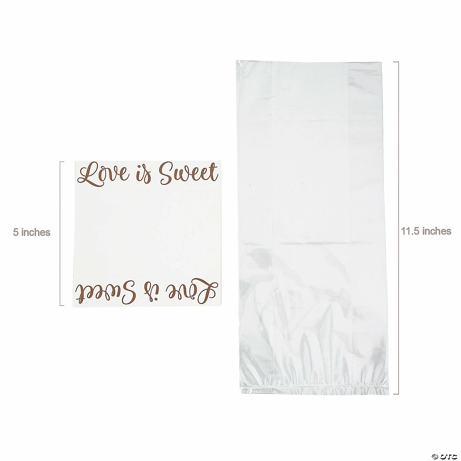 Promo โ 5" x 3" x 11 1/2" Cellophane Bags with Love Is Sweet Base Insert - 12 Pc. ๐ 2 Promo โ 5" x 3" x 11 1/2" Cellophane Bags with Love Is Sweet Base Insert - 12 Pc. ๐ - Image 2