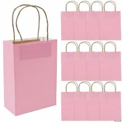 New 🌟 6 1/2" x 9" Medium Kraft Paper Gift Bags - 12 Pc. 👏