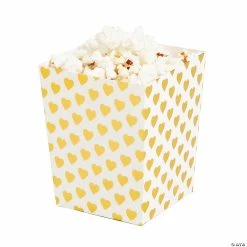 Hot Sale 👍 Gold Hearts Popcorn Boxes - 24 Pc. 🥰