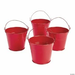 Hot Sale โญ Mini Pails - 12 Pc. ๐ 8 Hot Sale โญ Mini Pails - 12 Pc. ๐ -Outlet Holidays by "Wedding" Store mini red favor pails 12 pc 52 42 bc