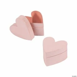 Cheap 🛒 Pink Heart-Shaped Favor Boxes - 12 Pc. 🥰
